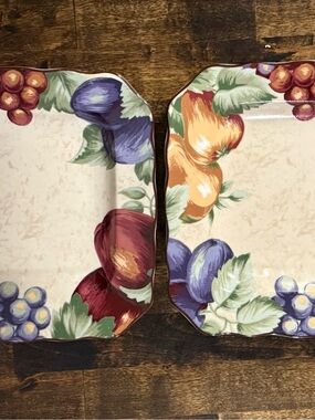 Noble Excellence “Napa Valley” 8 7/8” Square Salad, Set Of 2